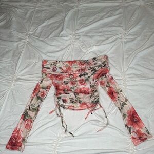 Fashion Nova Floral Off-Shoulder Top